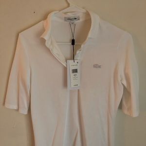 Lacoste White Polo NWT